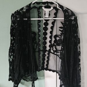 LC Lauren Conrad Black Lace Jacket